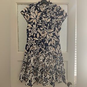 Cotton, DVF dress. Drop waist. Comes with matching sash. Make an offer!